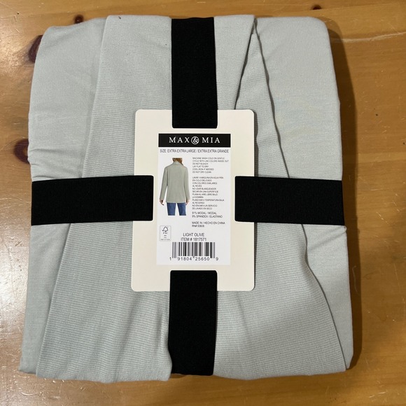 Max & Mia Womens Cardigan XXL Extra Extra Large Light Olive Drape Front - Picture 5 of 6